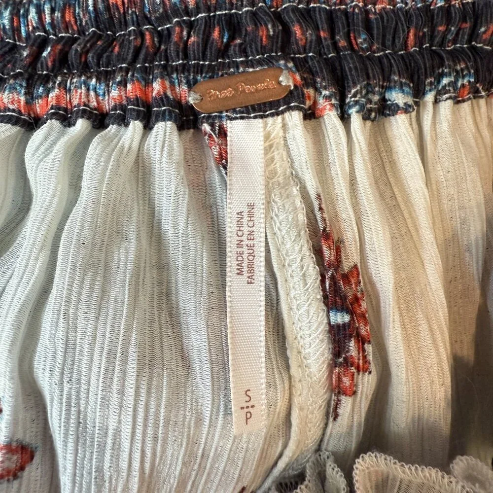 Free People Boho Wide Leg Culotte Pants Small